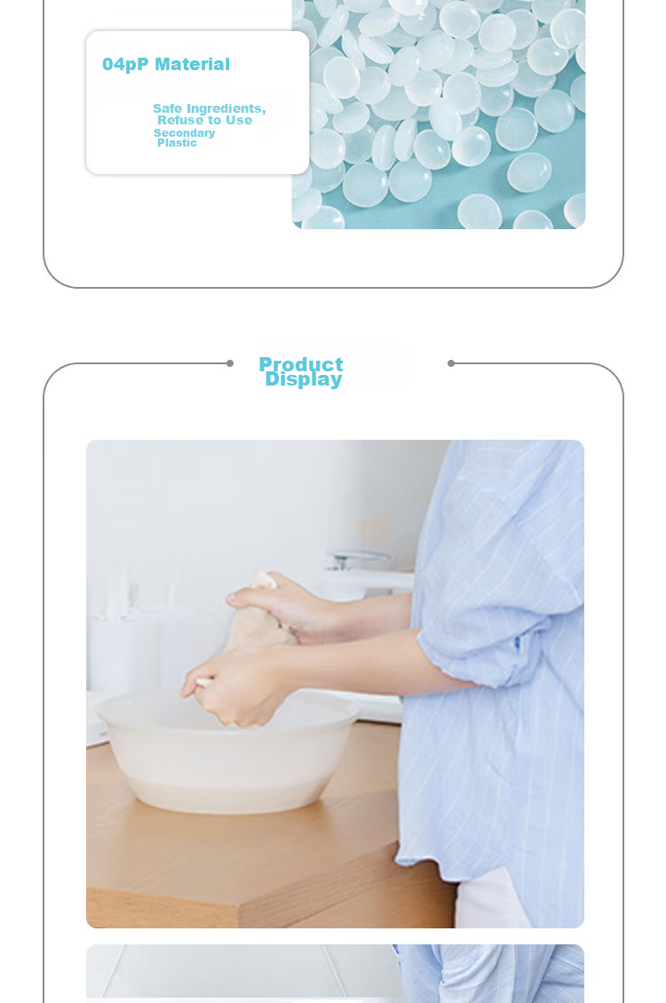CHAHUA Antibacterial Washbasin, 26.5cm, 1 Piece, Plastic Basin, for Babies And Children, Universal Basin for Washing Clothes And Underwear, Round Basi 5