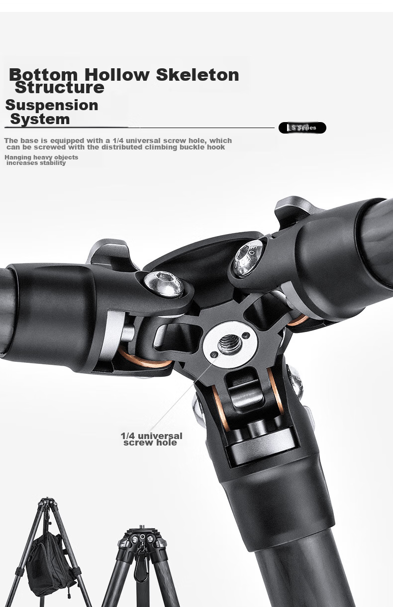 Leofoto Tripod, Phone Stand, Canon Nikon Sony Camera Portable Carbon Fiber Photography And Videography Travel Landscape Tripod with Ball Head Kit LS-224C+LH 19