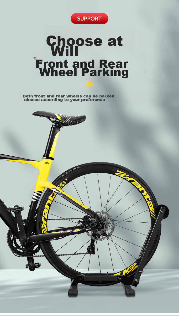 Move Iron Bicycle Parking Rack, Mountain Bike Road Bike Double-Rod Portable Foldable Support Stand, Universal Repair Display Rack, Bicycle Accessories Equipment 8