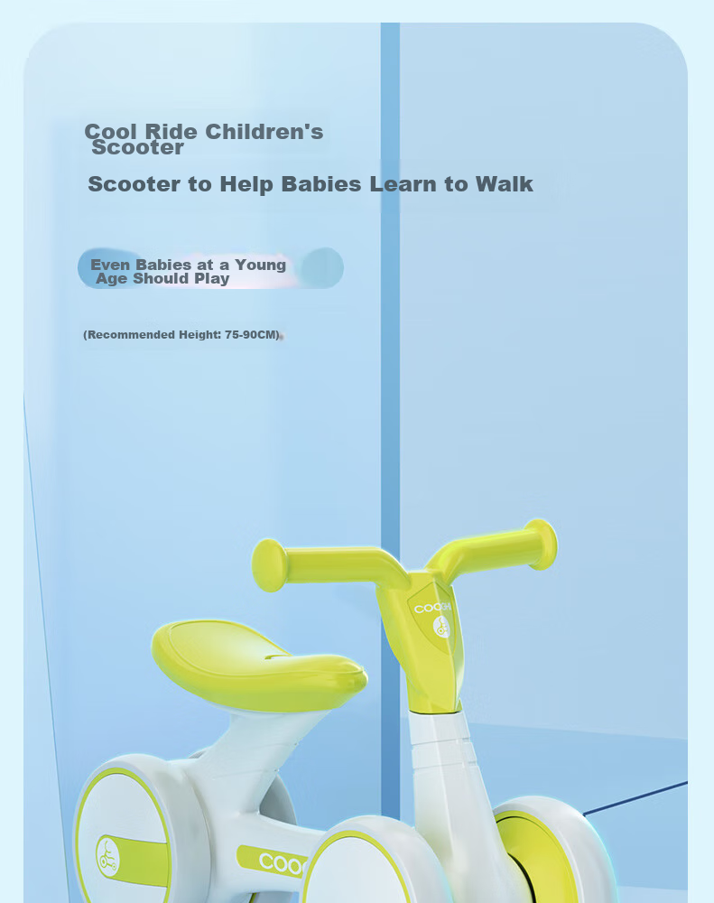 COOGHI Baby Walker, Anti-O Leg, Anti-Rollover, for Ages 1-3, Quiet Wheels, Eco-Friendly, Lightweight, Birthday Gift, Kuqi B1 3