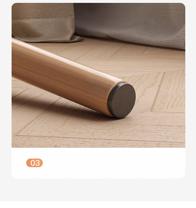 Yupin Dining Table and Chair Small Apartment Dining Table Imitation Wood Rental Apartment Restaurant Iron Bullhorn Dining Chair CY166 Natural Wood Color Single Piece 16