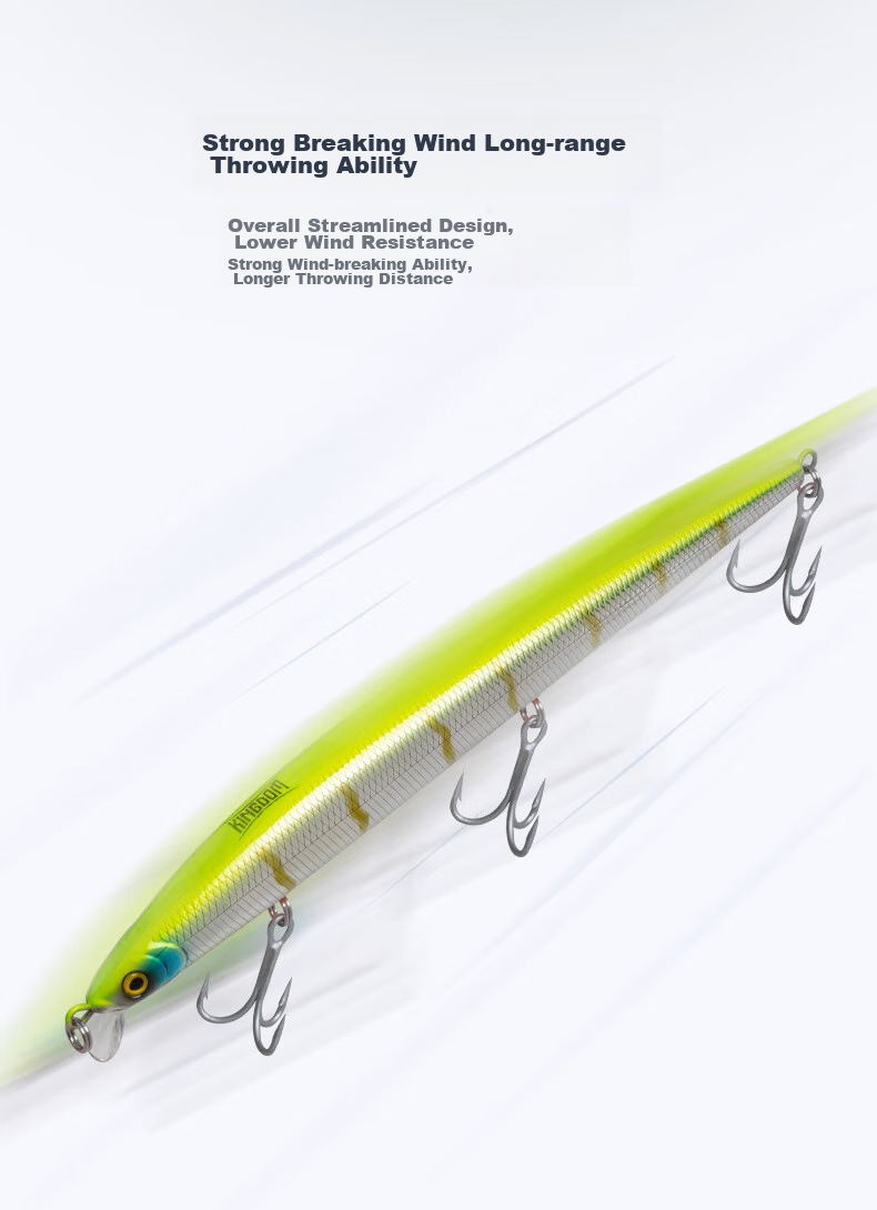 Guowangliya Floating Water Rice Minnow Bionic Fishing Bait, Long-Casting, for Freshwater And Saltwater, Suitable for Largemouth Bass And Snakehead Fish, Artificial Bait, 19 Grams/LN62 Color 6