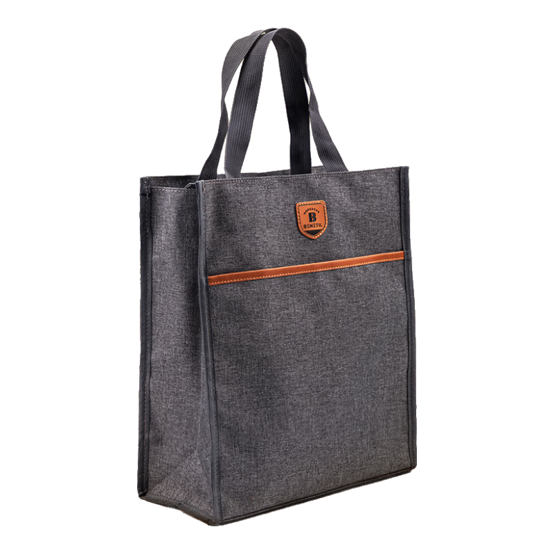 Deli Storage Bag Tutoring Bag Shopping Bag, Portable Wear-Resistant Oxford Cloth, Gray, 72618