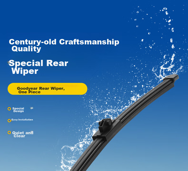 Goodyear Rear Wiper Blade, Imported for Audi Q7, for 2016-2024 Models, Boneless Rubber Strip, Accessory for Older Models, Rear Window Wiper Blade 3