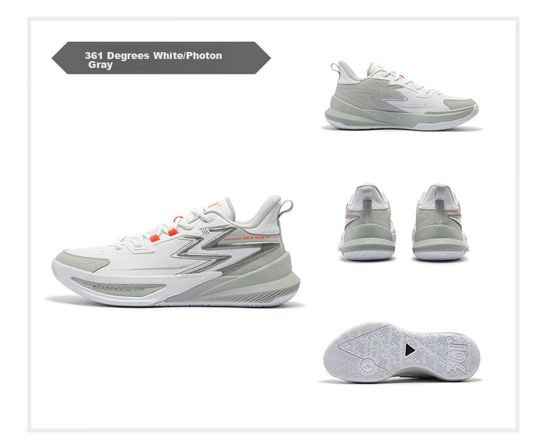 361° Men's Basketball Shoes, BIG3 Team 2.0 Spring Professional Training Breathable Sneakers for Men, 672431108-5 58