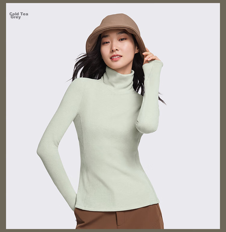 Beneunder Fleece Base Layer, Turtleneck, Autumn And Winter Warmth, Slim Fit, Elastic Inner Wear, Women's Top PM003 24