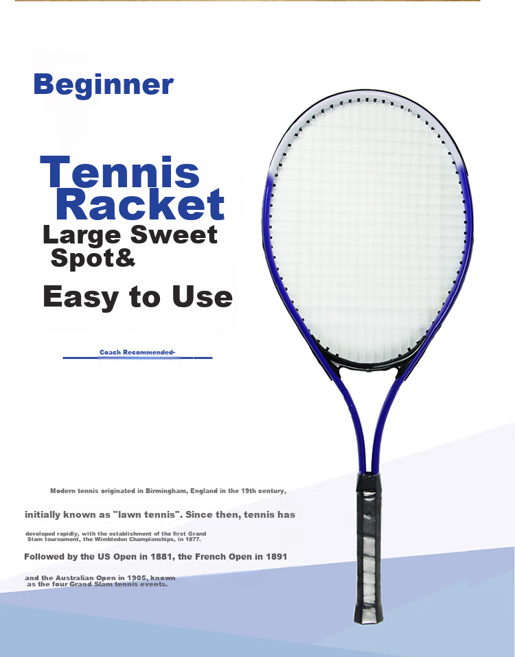 INVUI Tennis Racket Beginner Training Racket Tennis Rebound Trainer with String Tennis, Grip Tape, Racket Case, Jasmine Yellow 2