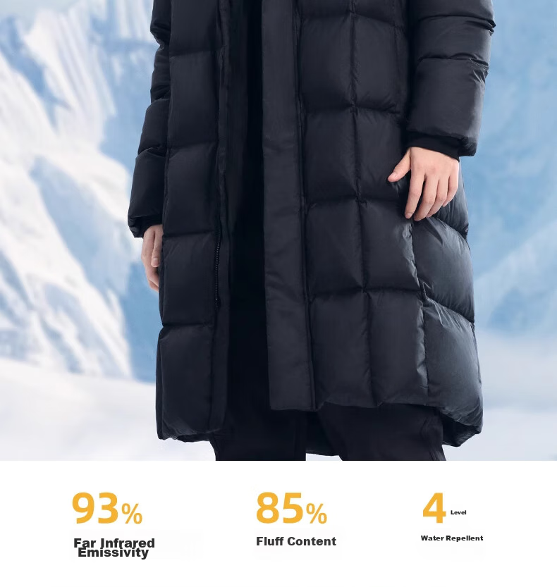 CAMEL [Wang Junkai's Style] Mid-Length down Jacket for Men And Women, Graphene Warm Coat W34CR07614 3