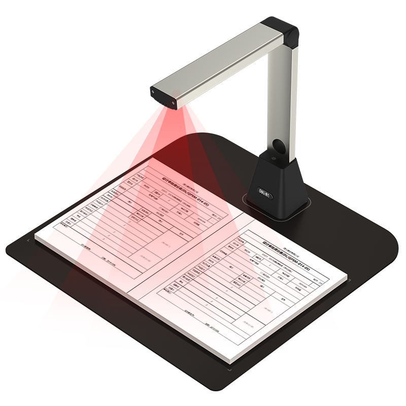 Deli Scanner High-Speed Camera Book Scanner 22 Million Pixels Automatic Continuous Scanning Curved Books Flattening Automatic Page-Turning Student Magazine Office Home Use 15163S