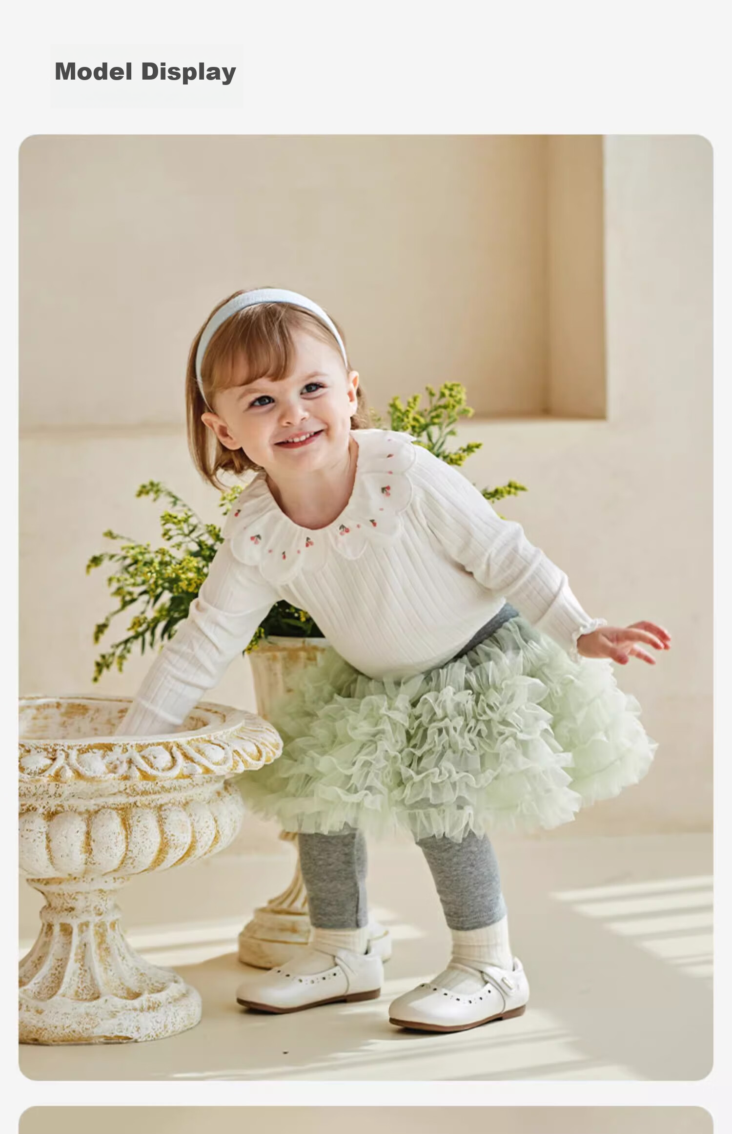 DAVE & BELLA Children's Long-Sleeve T-Shirt, Autumn Girls' Undershirt, Baby Top, Girls' Wear 12