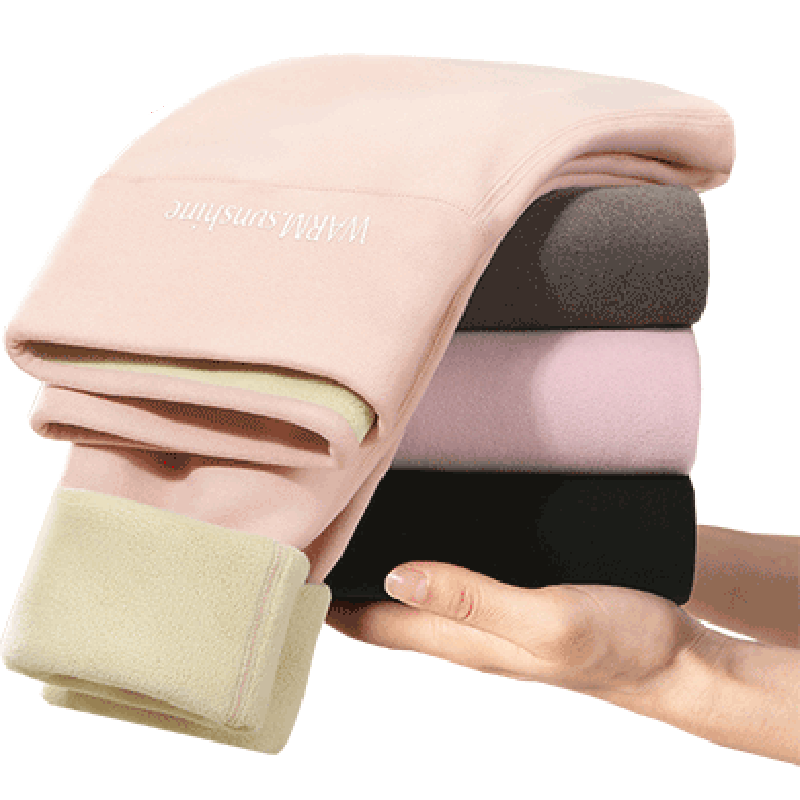 LangSha Thermal Underwear for Women, Fleece-Lined Thick High-Waist Plus Size Wearable Lambswool Seamless Cotton-Lined Autumn Pants
