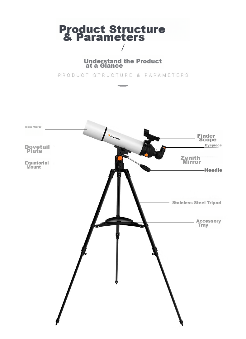 Xingtelang Tiancheng 805 High-Definition, High-Magnification, Large-Aperture Astronomical Telescope, Professional-Grade Stargazing Telescope, Student Science Education Gift 14