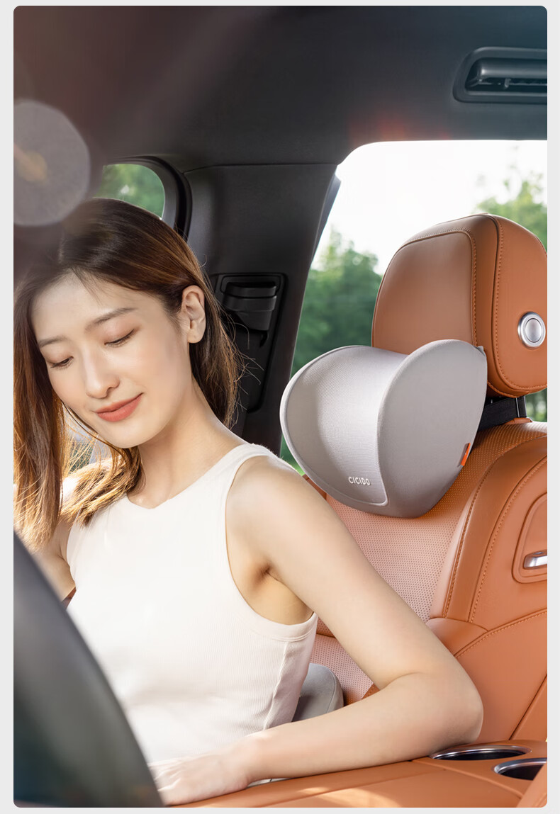 CICIDO Car Headrest, Summer Lumbar Support Set, Neck Pillow for Vehicles, Seat Cushion, Driving Waist Protector, Tesla 18