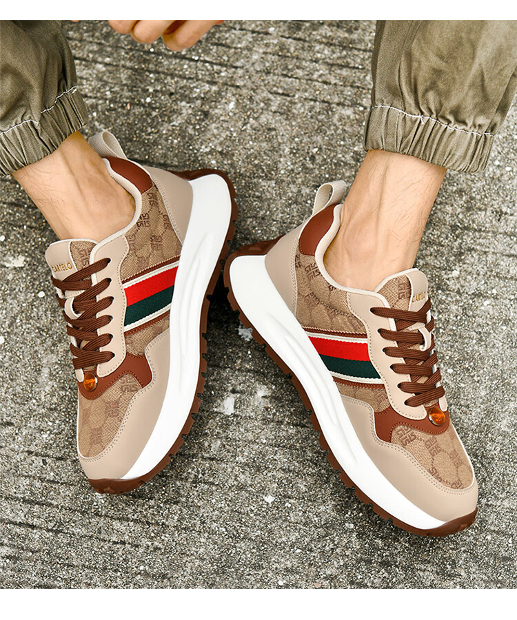 CARTELO Men's Shoes, Casual Sports, Autumn And Winter Outdoor Hiking, Travel Commuting, Jogging, Soft Sole, Wear-Resistant, Retro Versatile, New Style 38