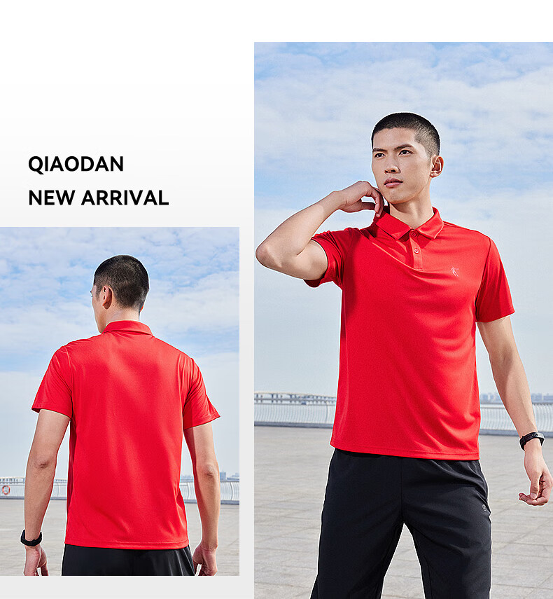 QIAODAN POLO Shirt, Men's T-Shirt, Comfortable Business Casual, Summer Quick-Dry Short Sleeve, Men's Sports Top 7