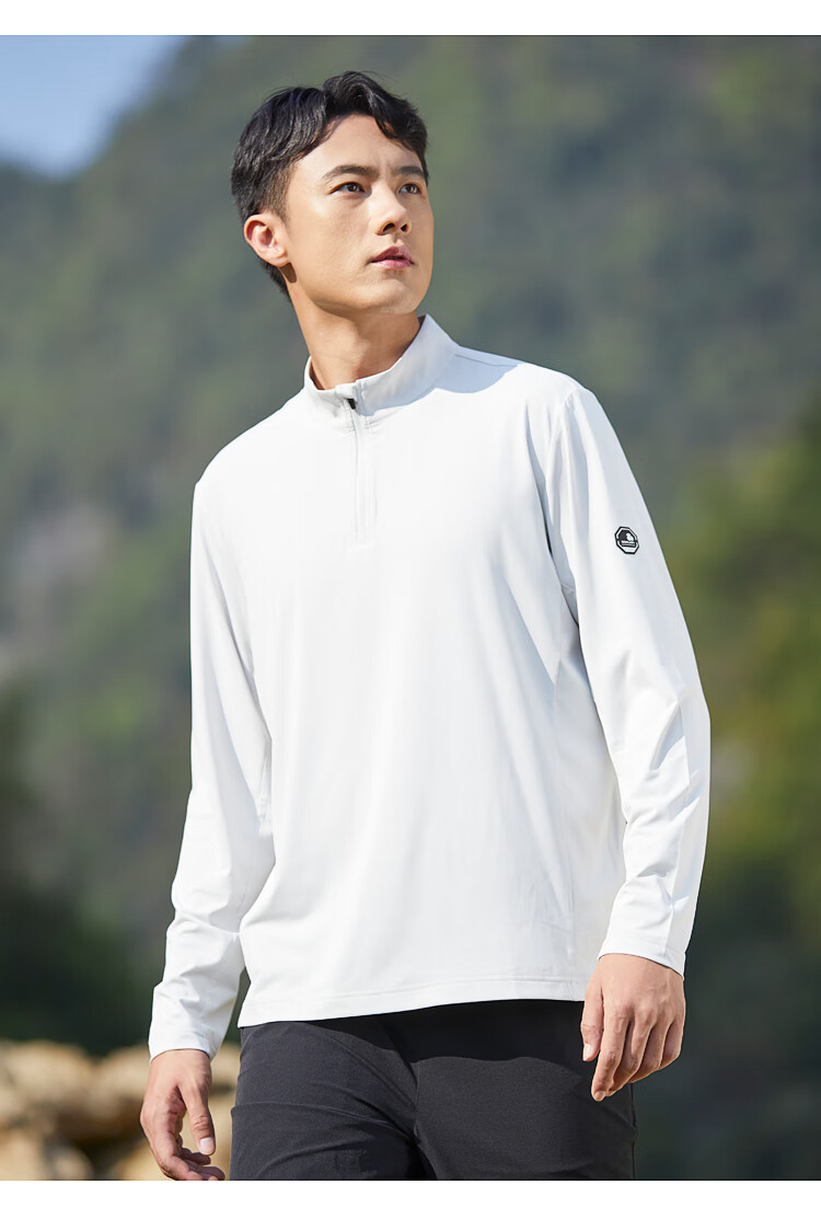 SCALER Outdoor Long-Sleeve T-Shirt for Men, Spring And Summer New Arrival, Ice Rainbow Silk Moisture-Wicking Quick-Dry Simple Running Sports Top for Wome 21