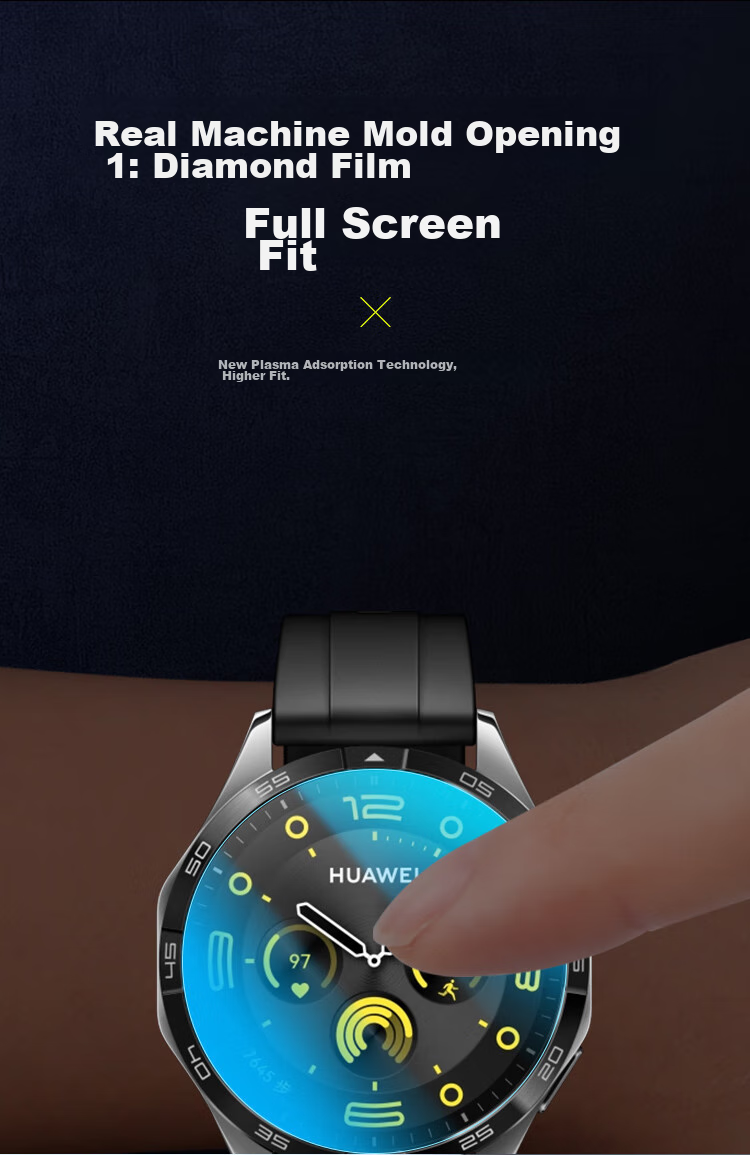 Stiger [3-Pack Premium] Screen Protector for Huawei GT5, Tempered Glass Film for Watch GT5 Case, Full Coverage High Definition Anti-Drop Fingerprint-Resistant Protective Film for 41mm Watch Face 16