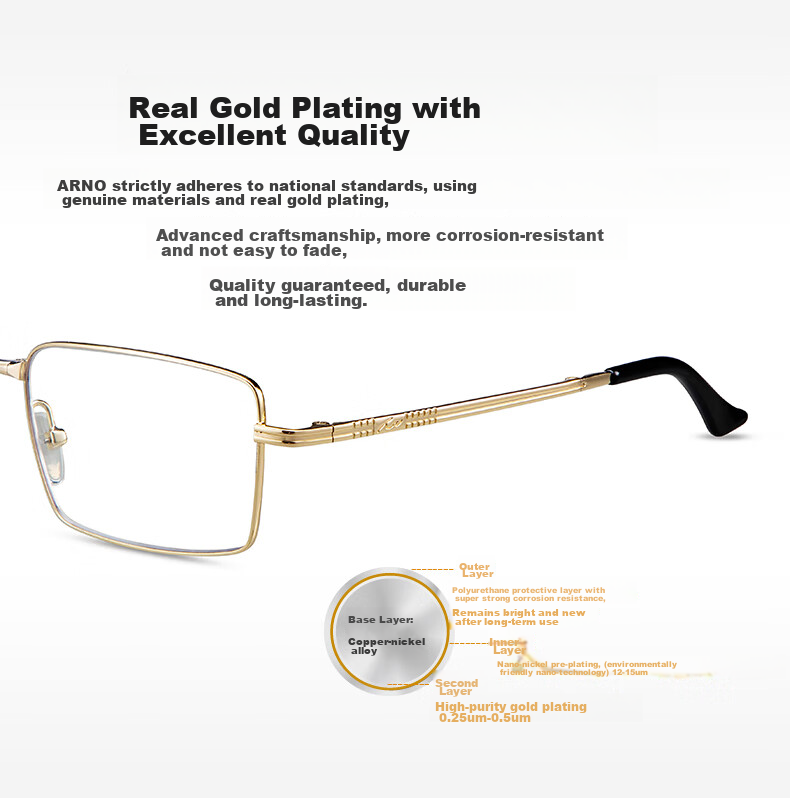 ARNO FOCUS ON YOUR EYES Reading Glasses for Men And Women, Anti-Blue Light, German Imported, Fashionable Ultra-Light Foldable Convenient Reading Glasses A1066J 100 Degrees 8