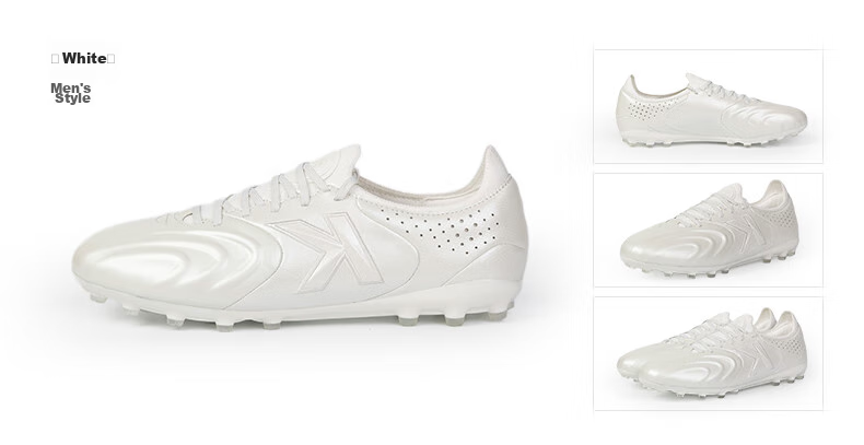 KELME Adult Soccer Shoes for Men, Holy Grail Series MG Training And Match Wear-Resistant Non-Slip Short Studs Football Boots, White, Size 43 5