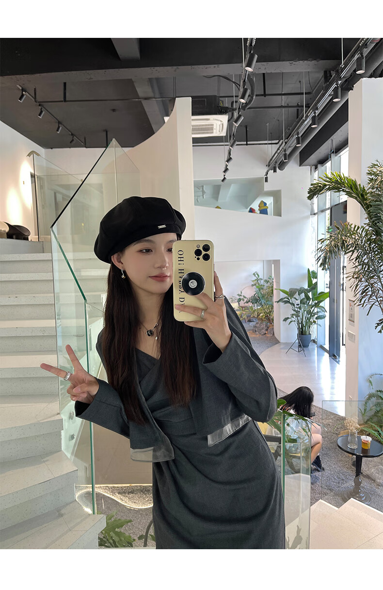 XUEXIMAN Japanese Style Painter Cap Women British Korean Versatile Small Face Beret 4