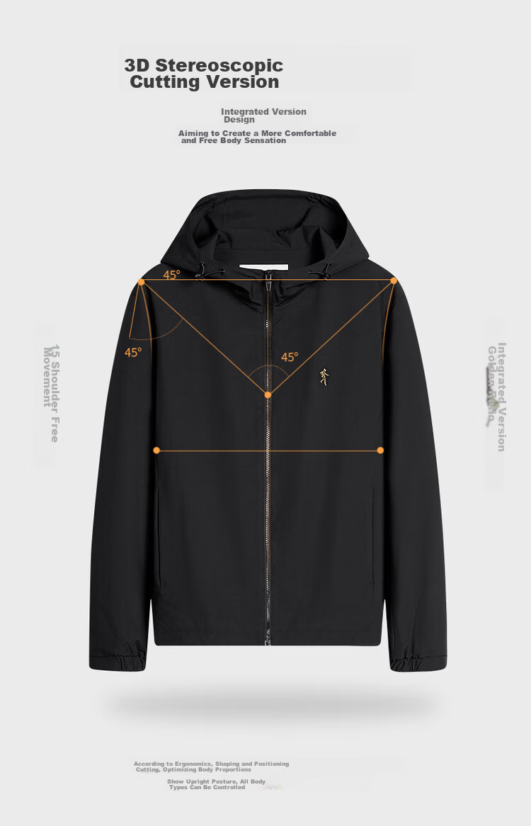 DANCING WOLVES [Triple Protection Fabric] Men's Jacket, Spring 2026 Outdoor Commute Versatile Lightweight Simple Hooded Windproof Coat for Me 11