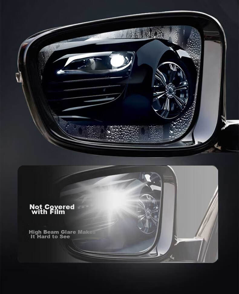 Zhunhang Car Rearview Mirror Rain Film, Reversing Mirror Waterproof Sticker, Side Window Anti-Fog And Anti-Glare High-Definition Water Repellent Film, Universal Fit 11