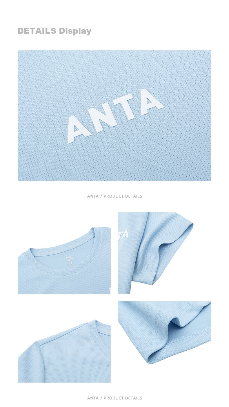 Anta Quick-Dry Sports Set | Women's Summer New Breathable Short Sleeve and Shorts Badminton Two-Piece Set with Anti-Exposure Design 57