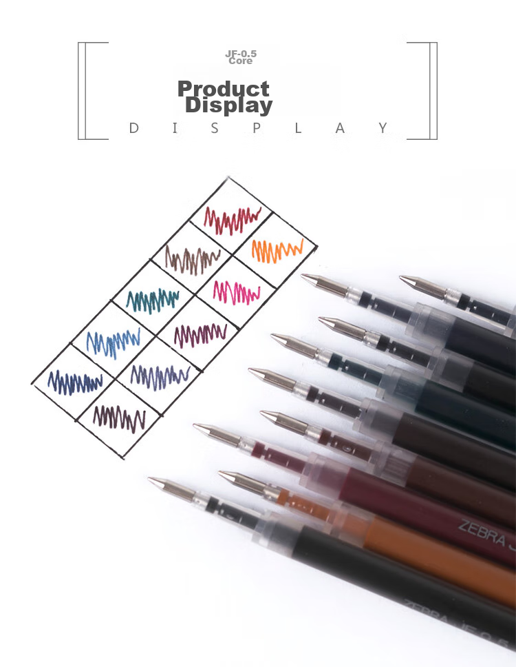 ZEBRA Retro Color Neutral Pen Refill (Compatible with JJ15/J99/JJ56/JJZ58/JJZ15/JH72), 0.3mm Bullet Tip Refill, RJF3 Camel Yellow, Single Pack 5
