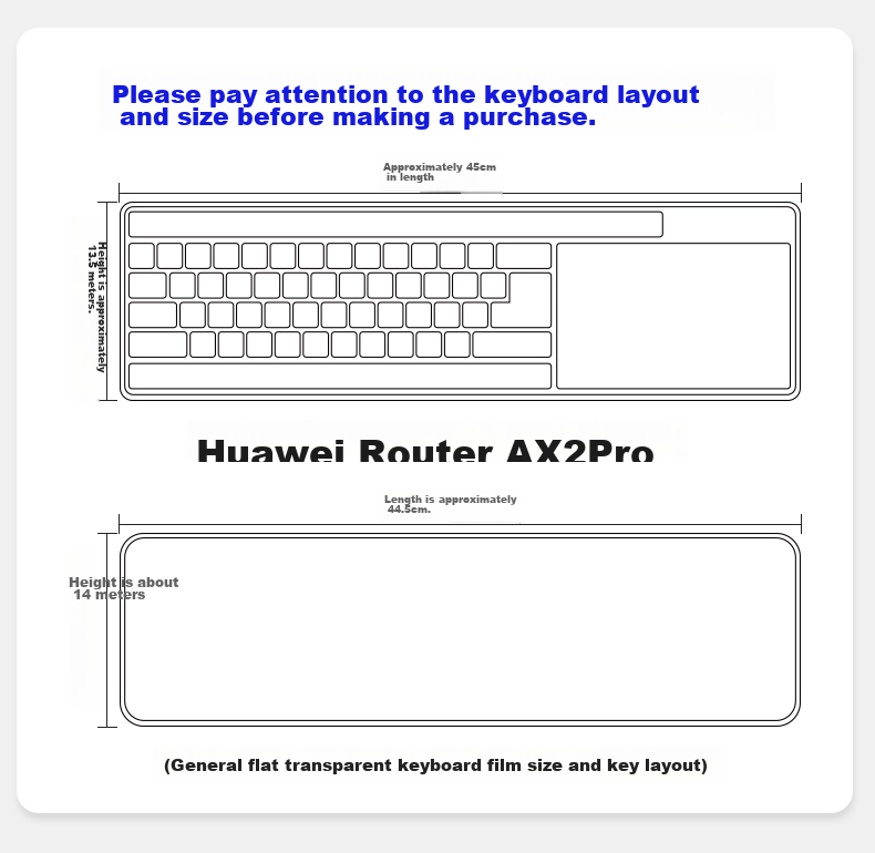 Beifang Desktop Computer Keyboard Transparent Protective Film, Clear Film for Laptop Keyboard, High Transparency Silicone Invisible Film, Waterproof And Dustproof Cover 30513 1