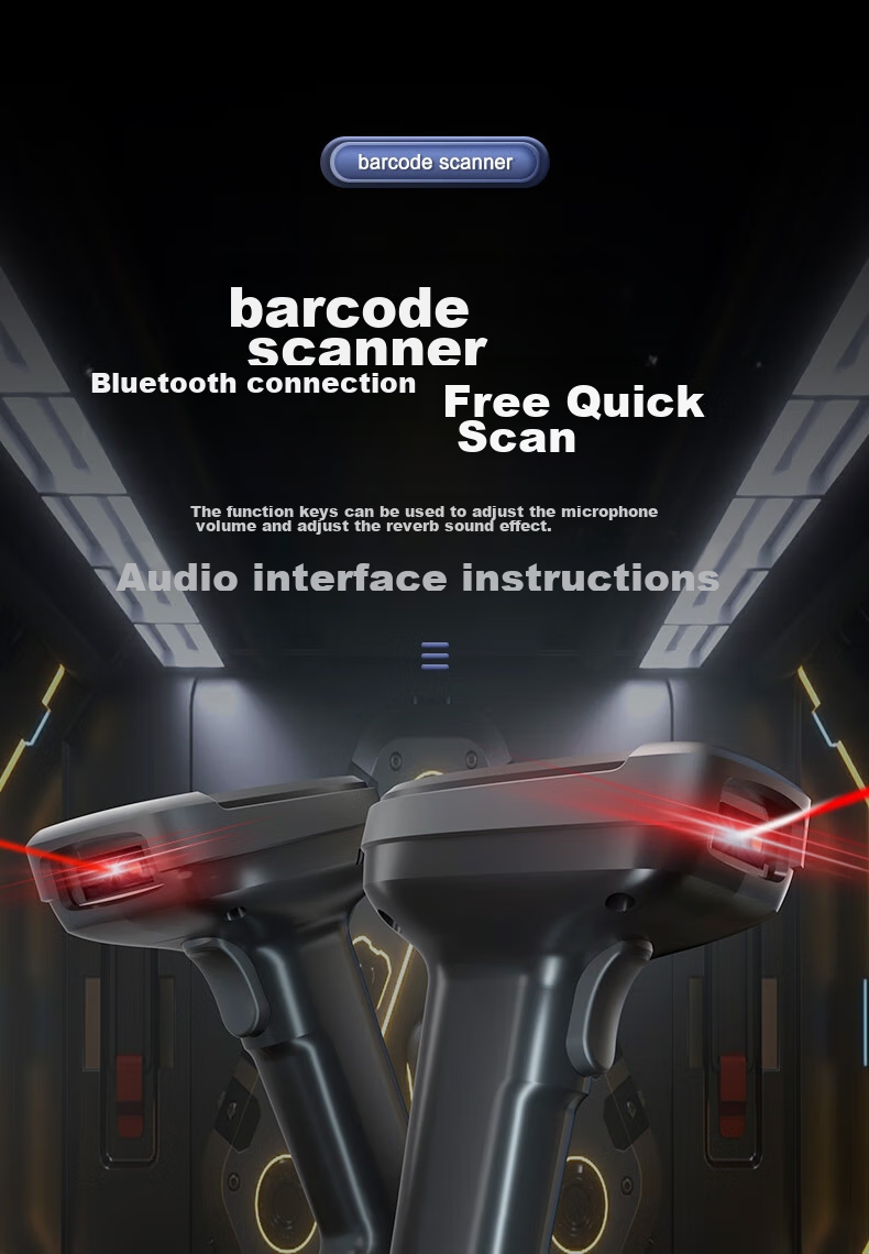 Deli Barcode Scanner, Wireless QR Code And Barcode Scanner, Supermarket Cashier Medical Insurance Payment Traceability Express Logistics Inquiry Spare Parts, 1.3 Million Pixels AA308 2