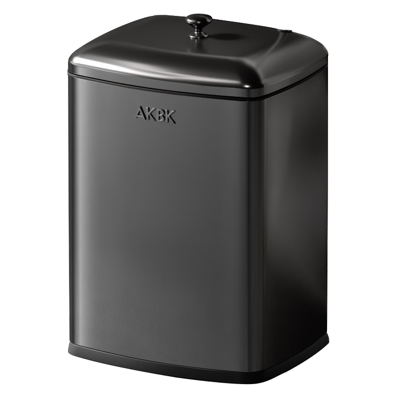 AKBK Stainless Steel Tea Water Bucket Trash Can, 8L Black Titanium Gold Tea Residue Bucket, Water Storage Bucket, Dry And Wet Separation Tea Waste Water Bucket