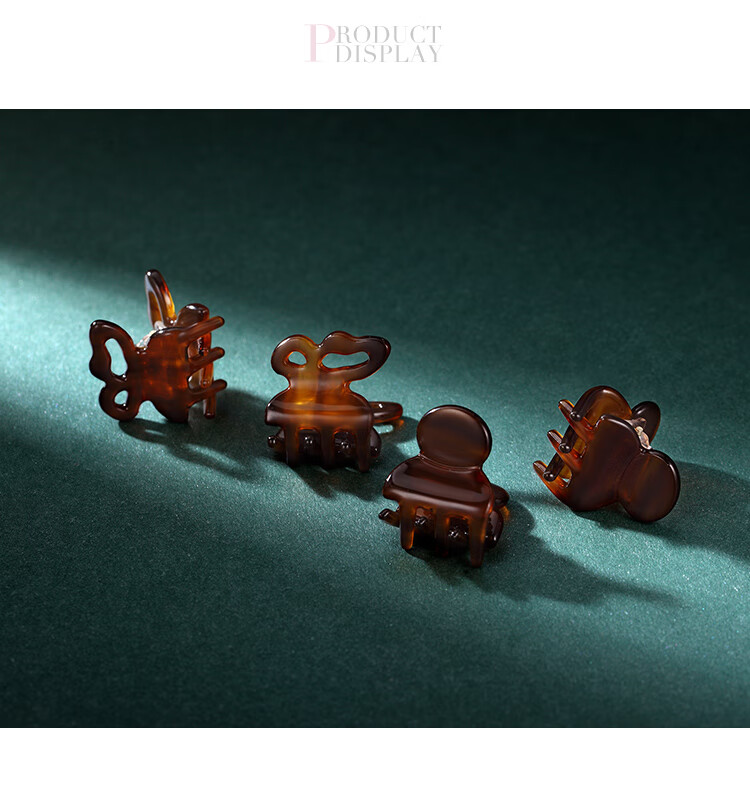 CHIMERA 4-Piece Hair Claw Clips, Air Bangs Hair Claw, Top Side Acid Acetate Hair Clips for Women, Mid-Autumn Festival Gift 16