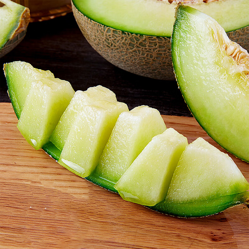 京鲜生 海南网纹蜜瓜 1粒装 单果2斤起 生鲜水果 
