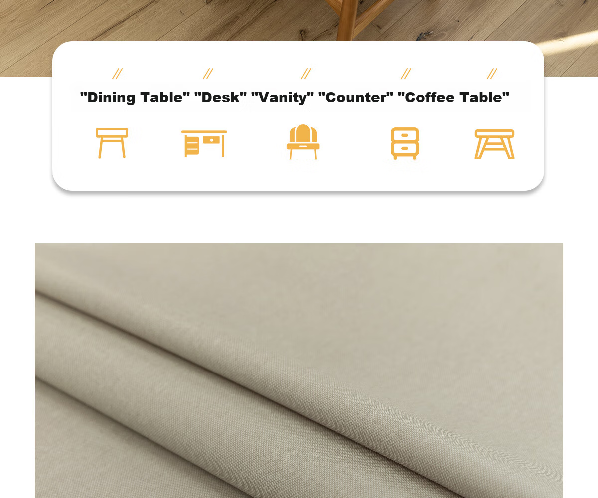 Mihua Tablecloth, Waterproof, Oil-Proof, Scald-Resistant, Washable, Heat-Resistant, Long Rectangular Tablecloth for Restaurants, PVC Table Mat, Morandi Mi 18