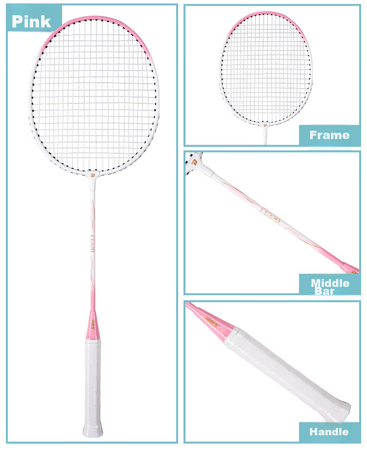 DHS Badminton Racket Pair Set for Training And Competition, Deep Groove Rackets, 2 Pieces EG120 with Shuttlecocks And Grip Tape 12