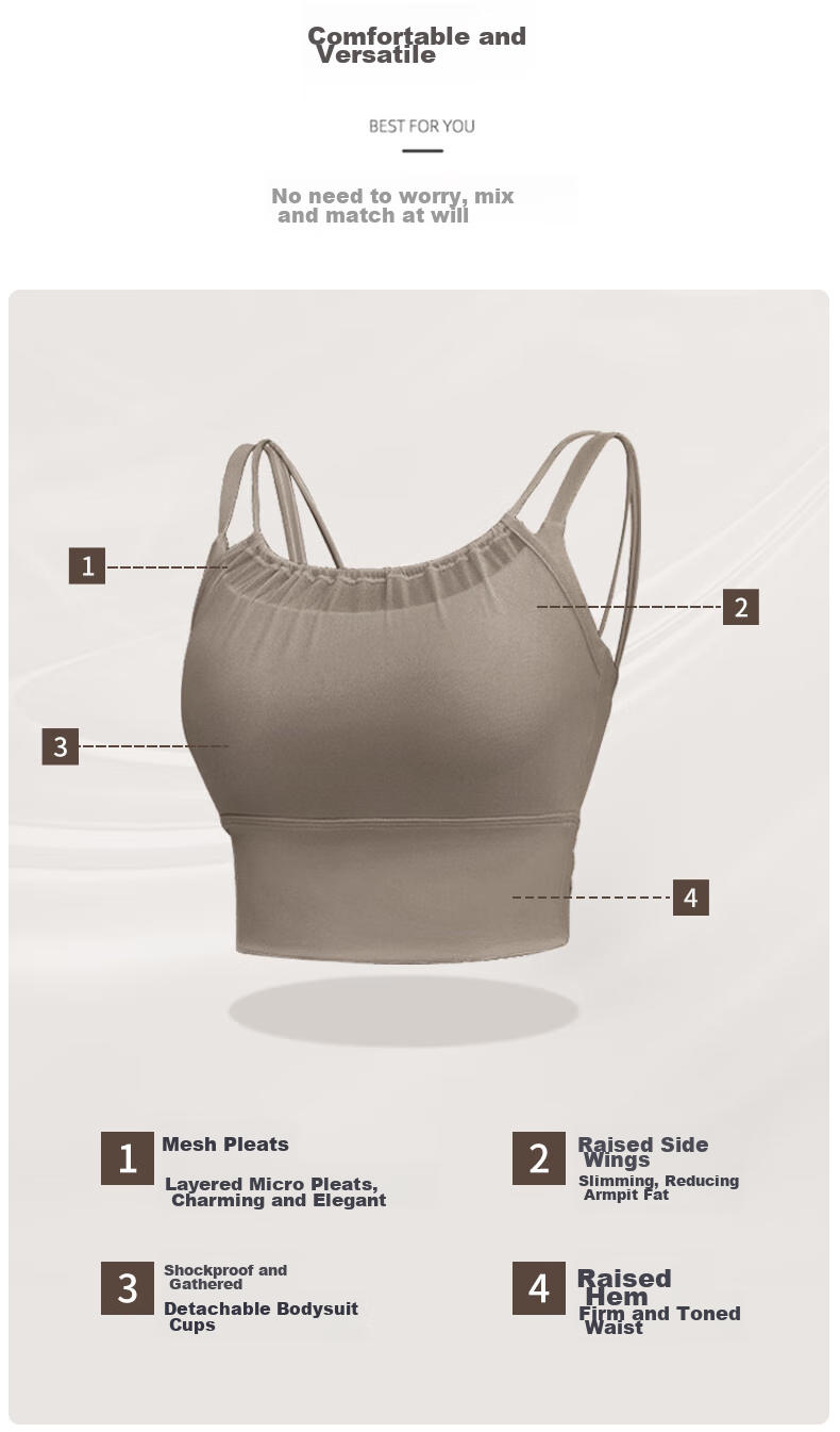 XUEXIMAN Sports Bra for Women, Shock-Absorbing Running Yoga Vest, Anti-Sagging High-Intensity Zipper Fitness Bra 7