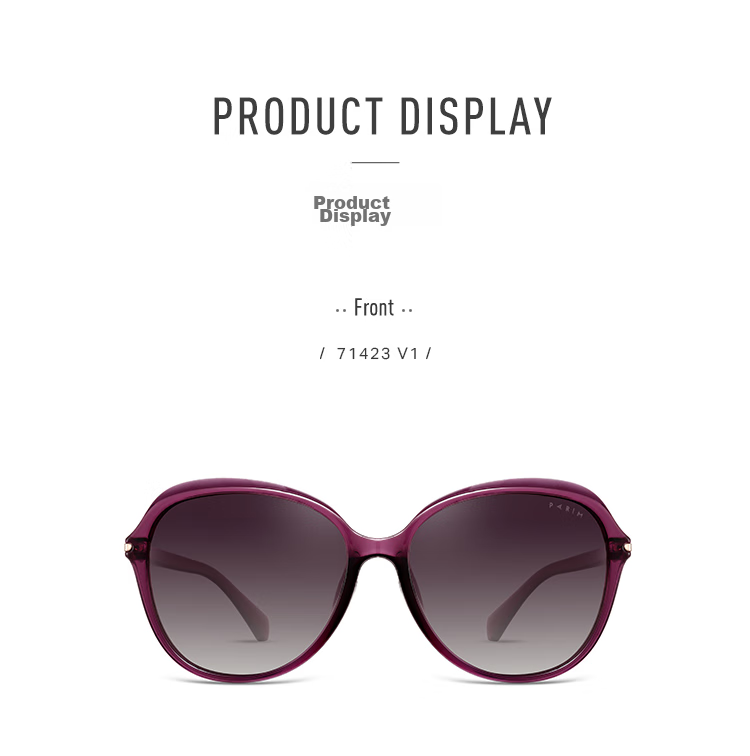 PARIM Sunglasses for Women, Fashionable And Elegant Large Frame Sunglasses, Round Face-Minimizing Effect, Sun Protection, UV Protection, Polarized Driving Glasses 13
