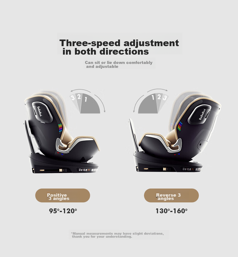 Bebebus New National Standard Navigator Children's Safety Seat 0-8 Years Car Baby Chair i-Size Voice Ventilation Champagne Gold 10