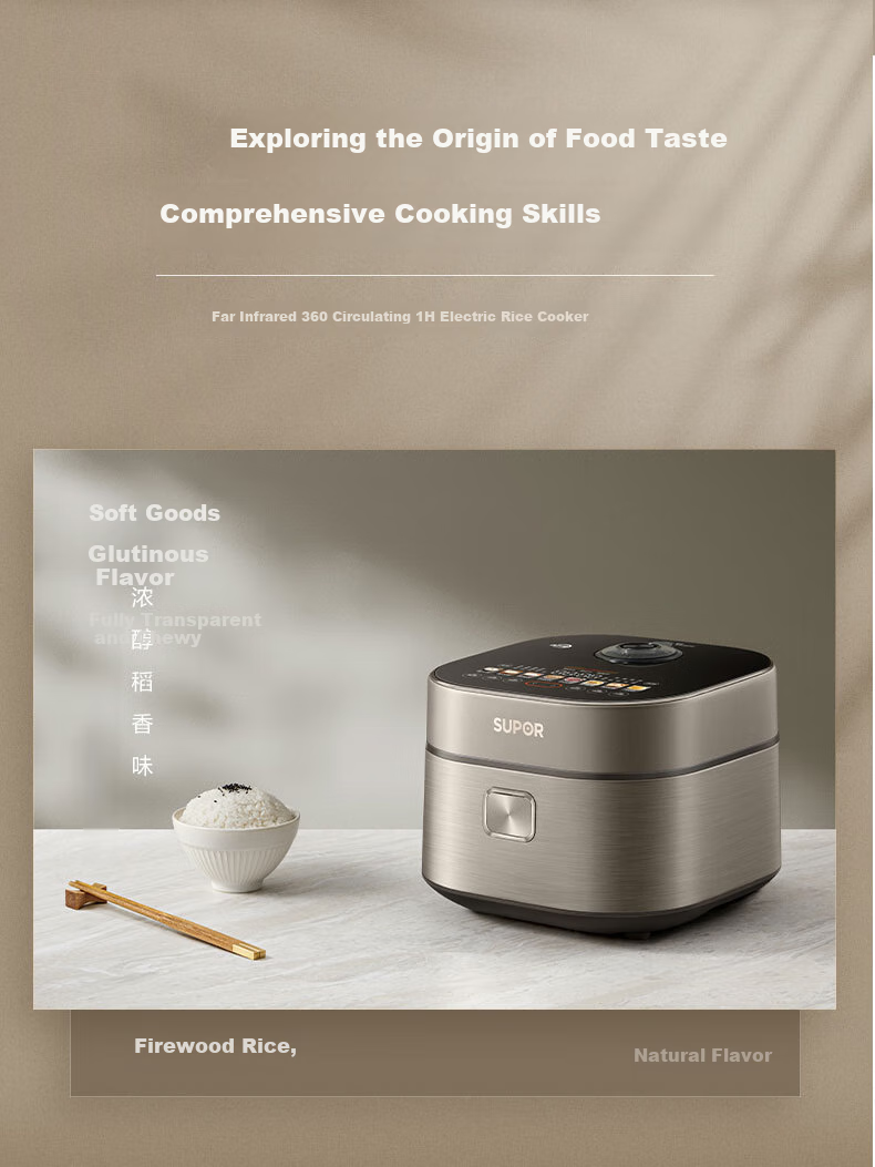 SUPOR Household for 3-4 People, Far Infrared Penetrating Heating, IH Inner Pot, Rice Cooker, Electric Rice Cooker SF40HC87 11