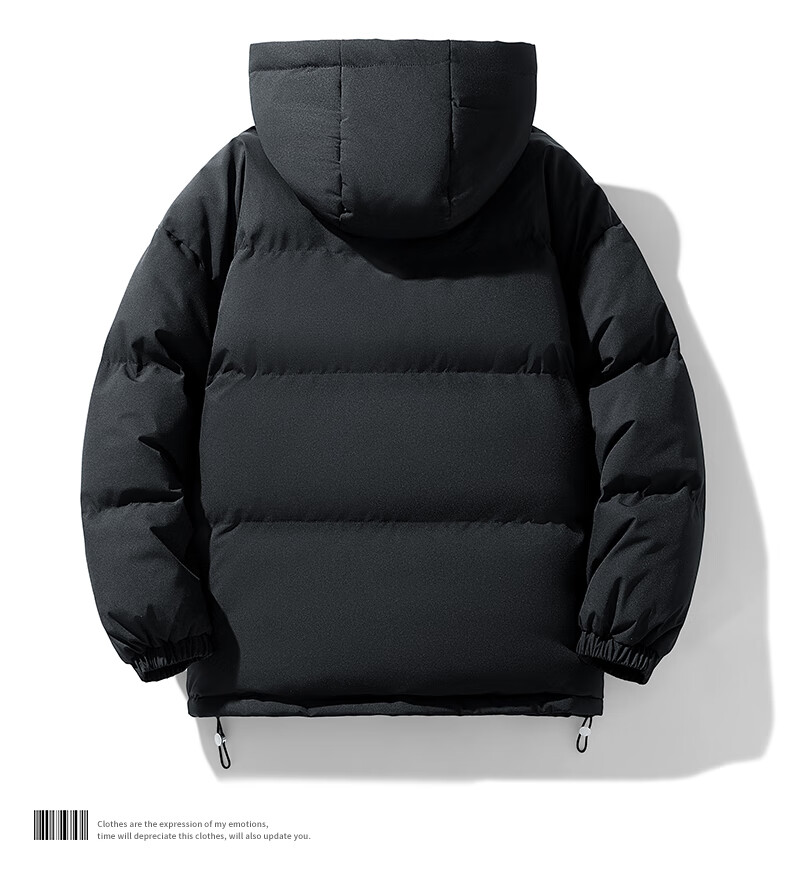 Warrior Men's Winter Thickened Cotton Padded Mid-Length Hooded Student Puffer Jacket New Year Coat 20