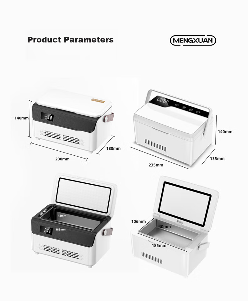 MENGXUAN Insulin Refrigerator Box, Portable Mini Fridge, Rechargeable Personal Cooling, Interferon Growth Hormone Outdoor Cooler 33