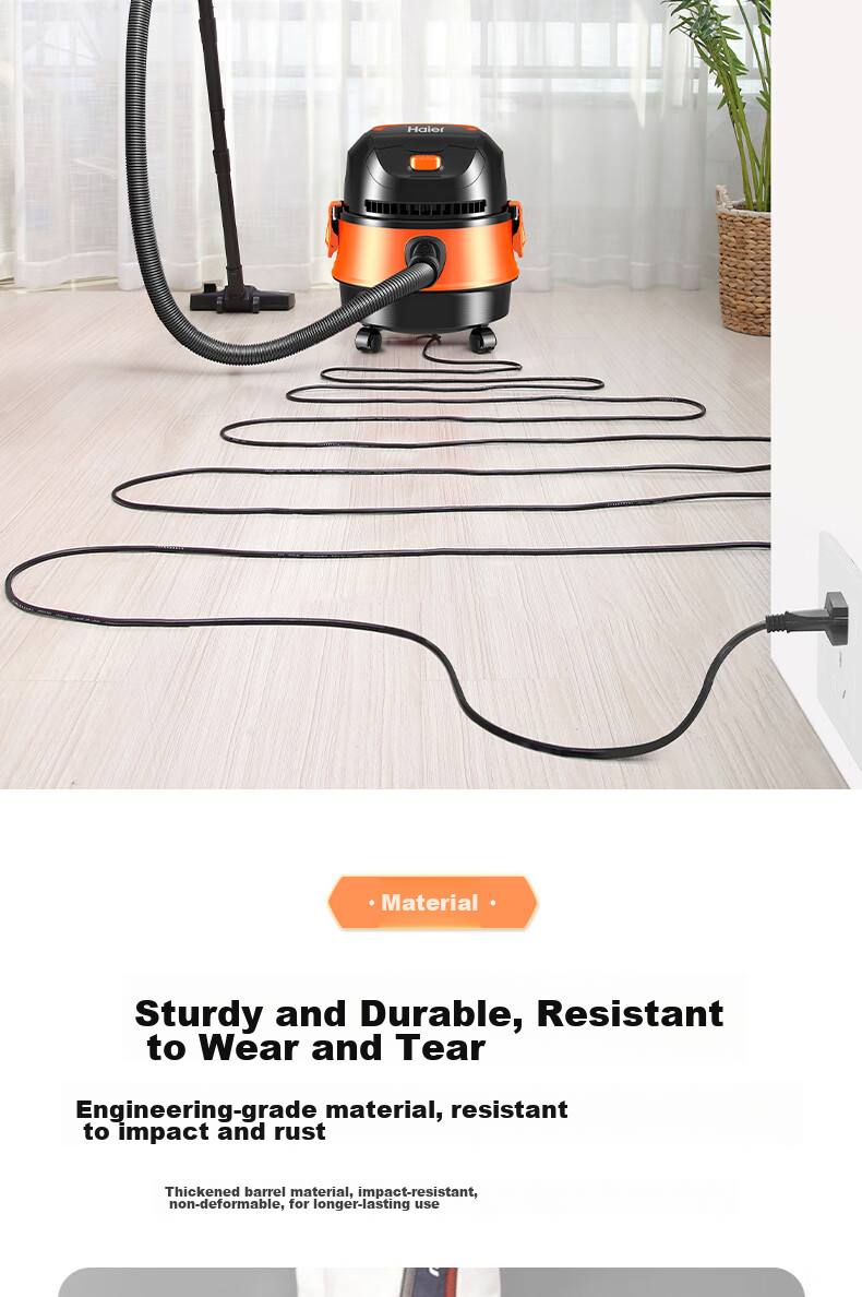 Haier Canister Vacuum Cleaner, Large Capacity, Wet And Dry Blowing, Multi-Functional, for New Home Cleaning, Powerful Suction, Automatic Cord Rewind, HZ-T615 Pro, Best Choice for New Home Cleaning 14