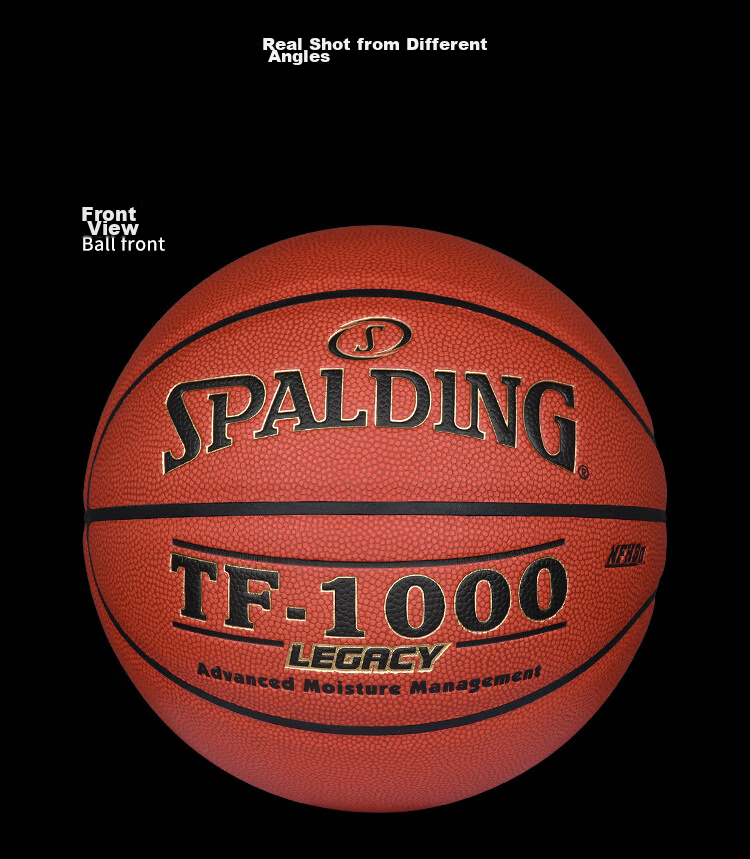 SPALDING Basketball, Size 7, Legend TF1000 Series, Moisture-Absorbing Microfiber, Indoor Competition, Adult PU Basketball, 74-716A 6