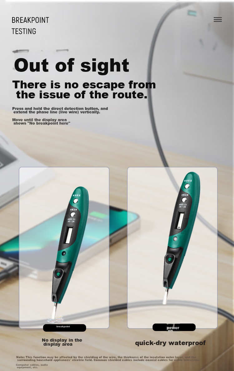SATA 62501 Advanced Voltage Tester Pen with Stand And Neon Tube, Screwdriver, 145mm 4