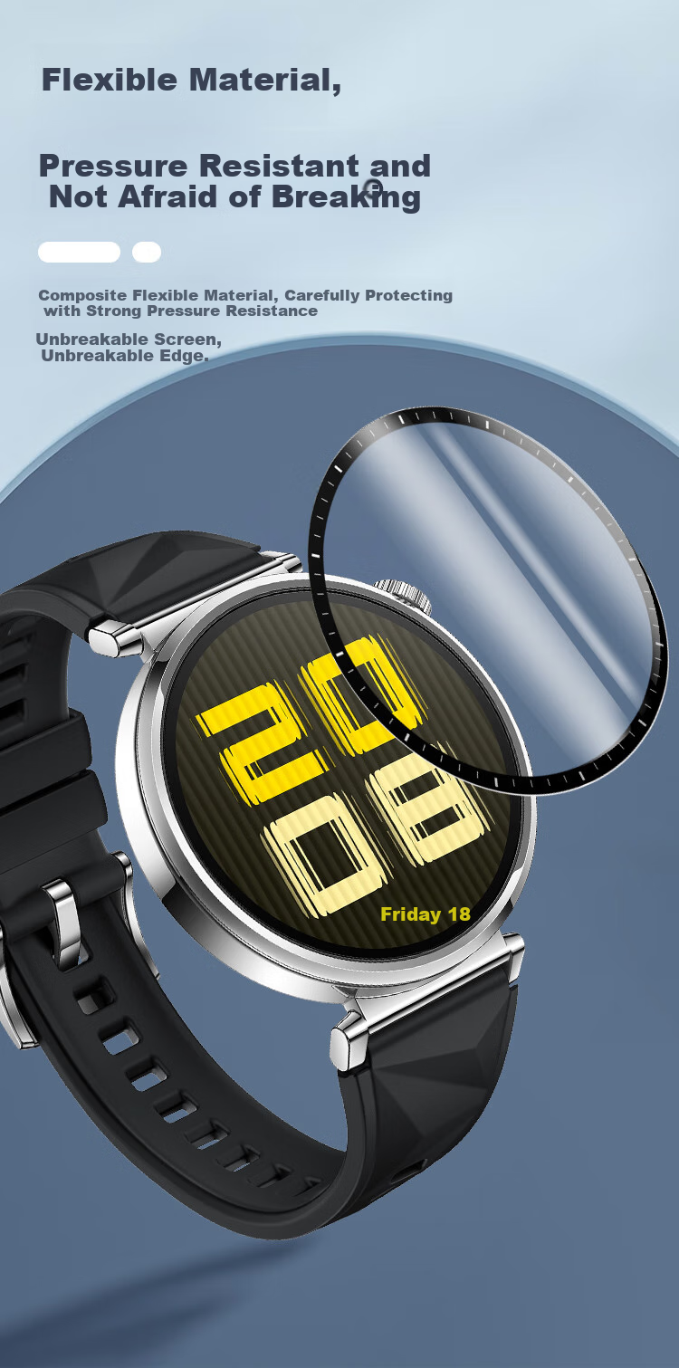 Freeson Screen Protector for Huawei WATCH GT5, Scratch-Resistant And Wear-Resistant, Flexible And Shatterproof, TPE Material, 46mm, Huawei GT5, Two-Pack 3