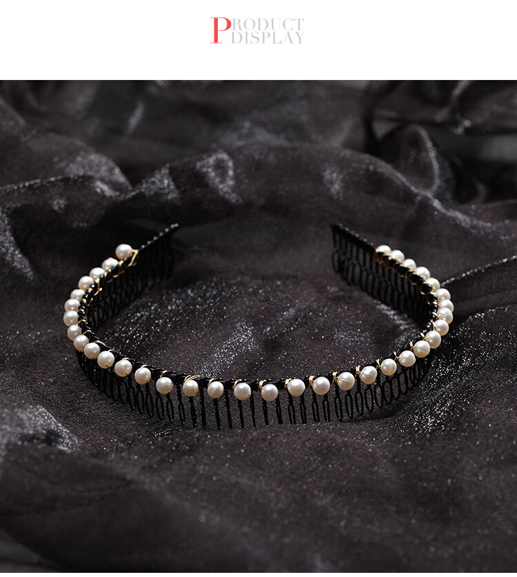 CHIMERA Freshwater Pearl Headband Hairpin for Women, French-Style Bangs Hairband, High-End Hair Accessory, Mid-Autumn Festival Gift 10