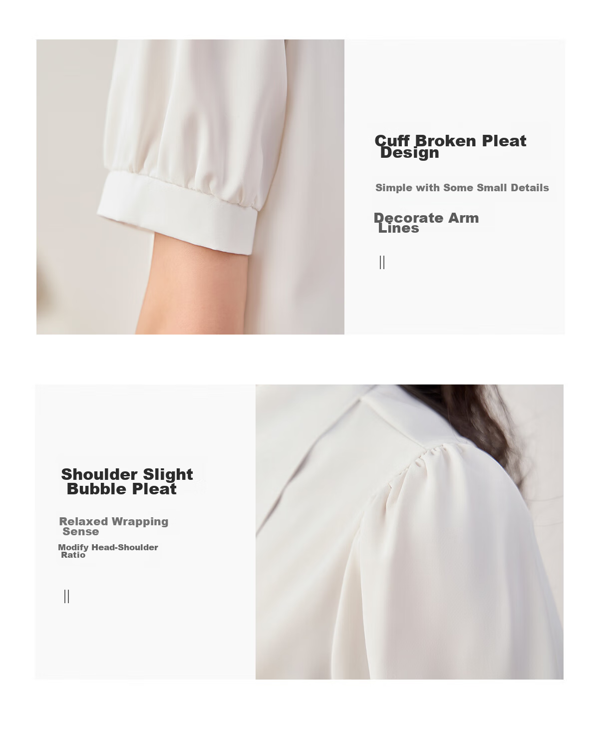 Chushen Long-Sleeve Shirt for Women, Elegant Lapel Design with Bow Tie, Casual White Blouse S13KC2990 Size M 7