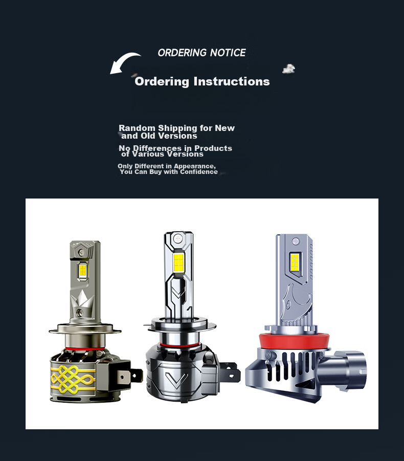 Baoxiang Car LED Headlights, LED Car Lights, H7 Bulbs, Automotive LED Bulbs, 6000K, Low Beam/high Beam/combined Low And High Beam 15