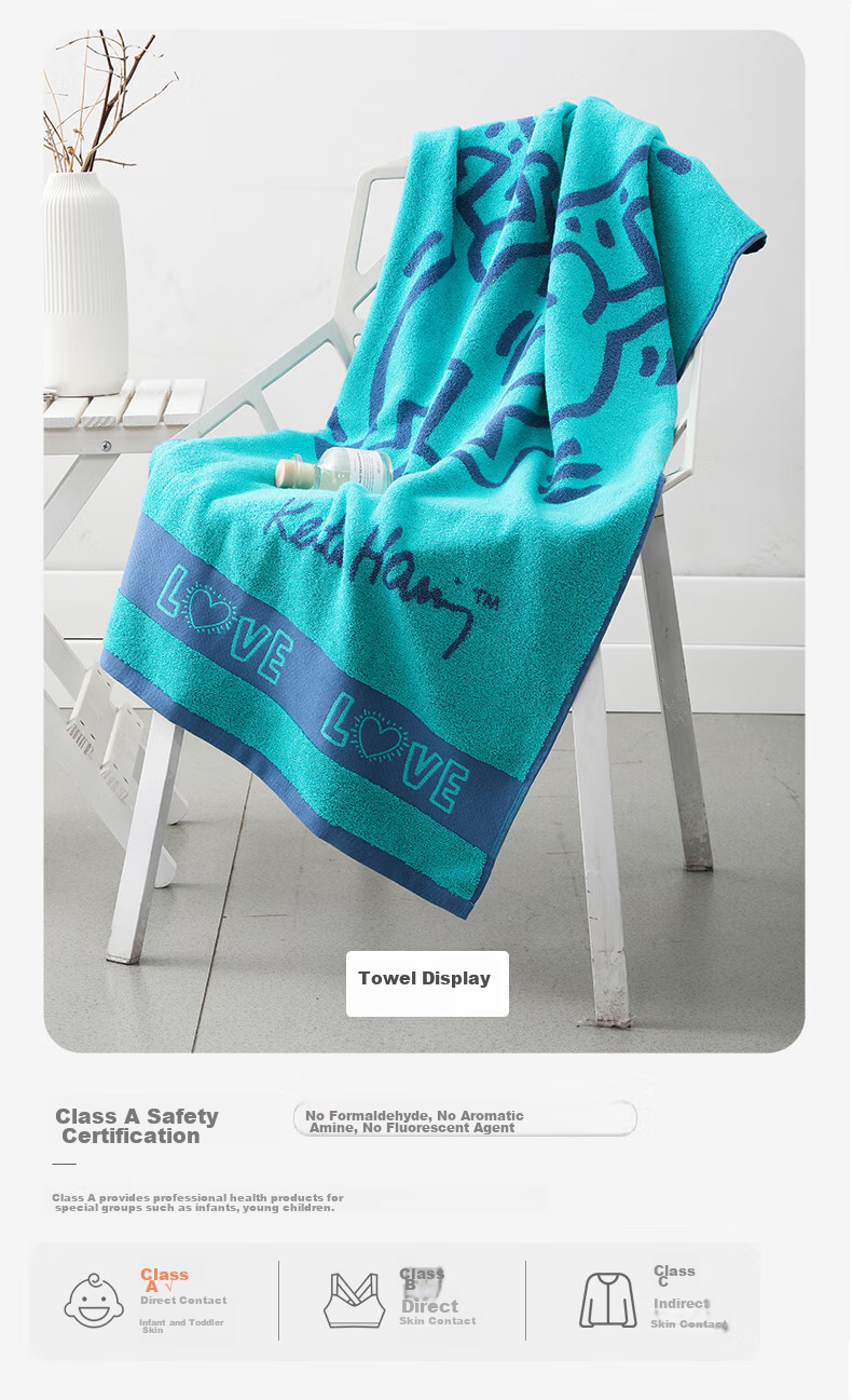 KING SHORE X Kaishaharin Collaboration, Class A Pure Cotton Graffiti Sports Bath Towel 5