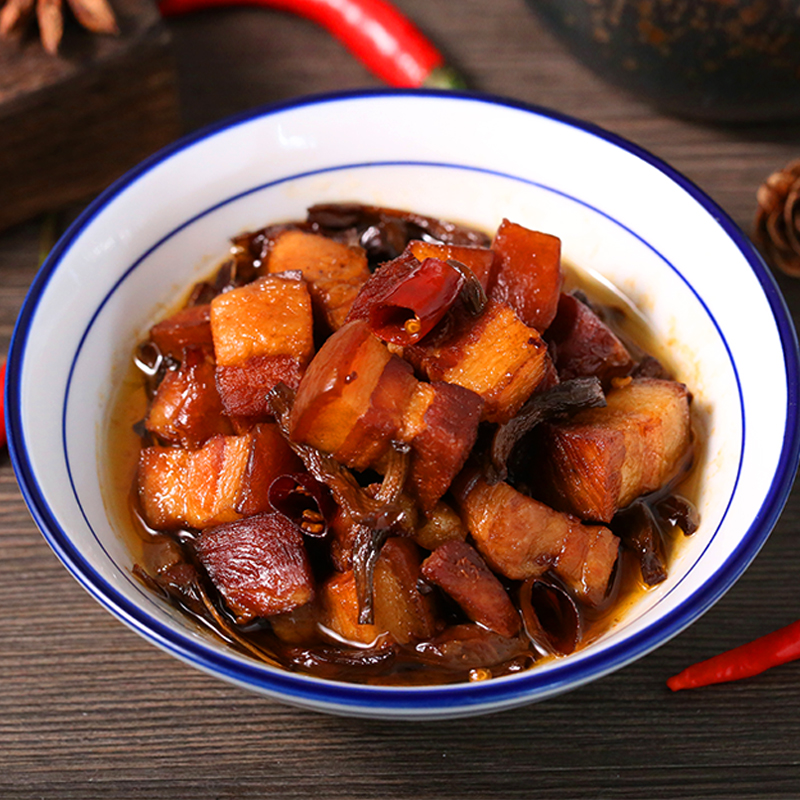 聪厨红烧肉170g香辣味1盒猪肉干豆角冷冻 加热即食